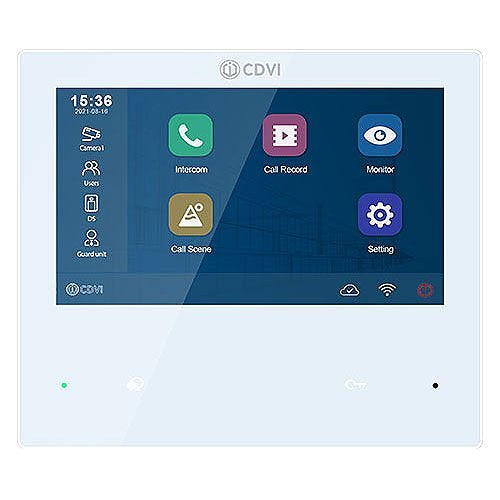 CDVI IP MONSQ Touch Screen IP Monitor (Square) - High Resolution Security Camera Display for Home & Business Surveillance Systems