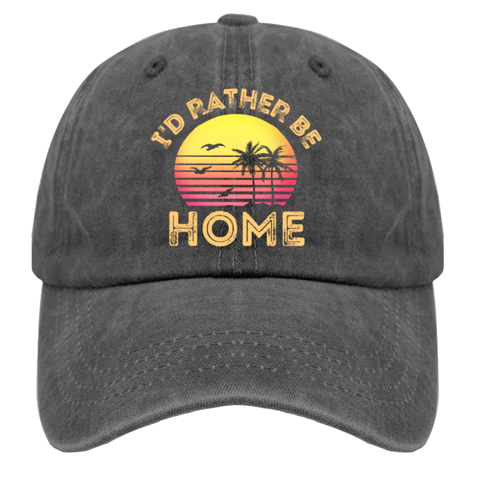 Stylish Cowboy Baseball Cap for Women - Low-Key 'I'd Rather Be in Florida' Cotton Snapback Fishing Hat | Perfect for Outdoor Activities, Beach Trips & Country Music Festivals