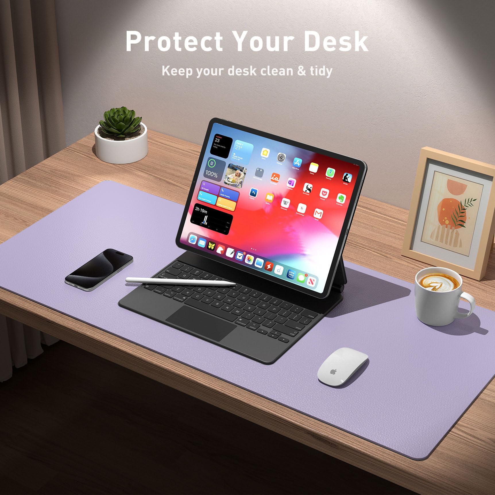 Aothia Premium PU Leather Desk Pad - 36