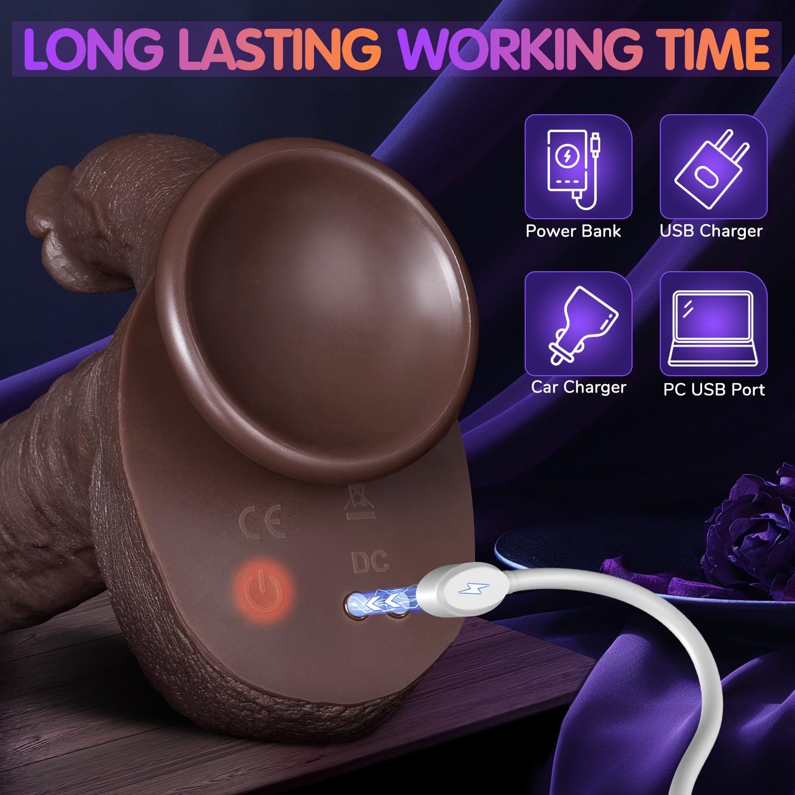 5-in-1 Silicone Suction Cup Thrusting Dildo Vibrator - 10 Thrusting & 10 Vibration Modes with Heating & Licking Functions, Remote Control Realistic Sex Toy for Women & Men | Perfect for Couples Play, Solo Pleasure & BDSM Exploration