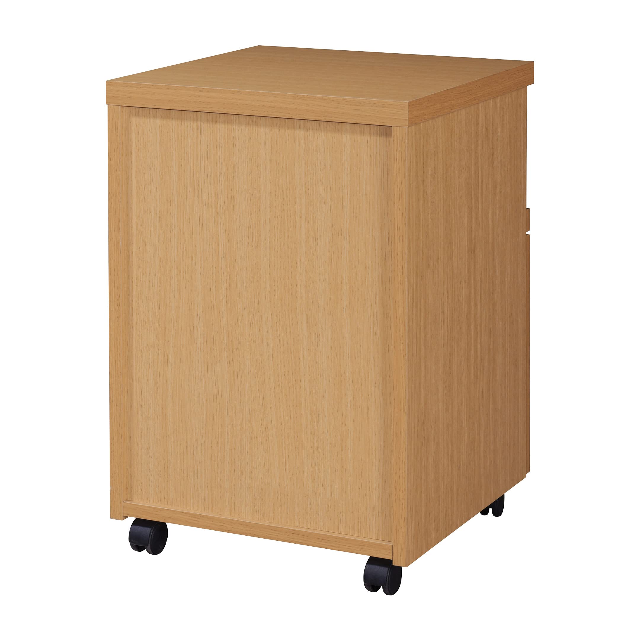OSP Home Furnishings Denmark Rolling File Cart & Printer Stand with Lockdowel Fastening System, Natural Wood Office Organizer for Home & Workspace Storage Solutions