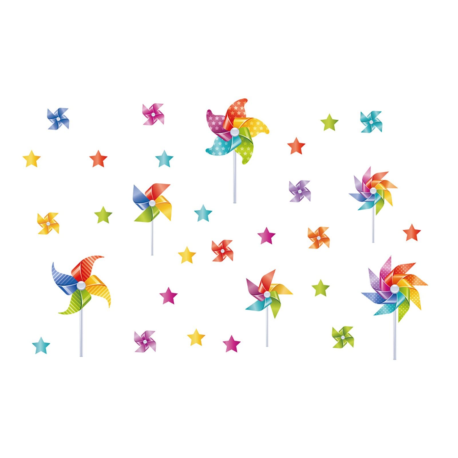 DFDGBD Disenchantment Cartoon Windmill Stickers - Colorful PVC Frosted Wall Decals for Kids Room Decor - Perfect for Nursery, Playroom & Children's Bedroom Wall Art