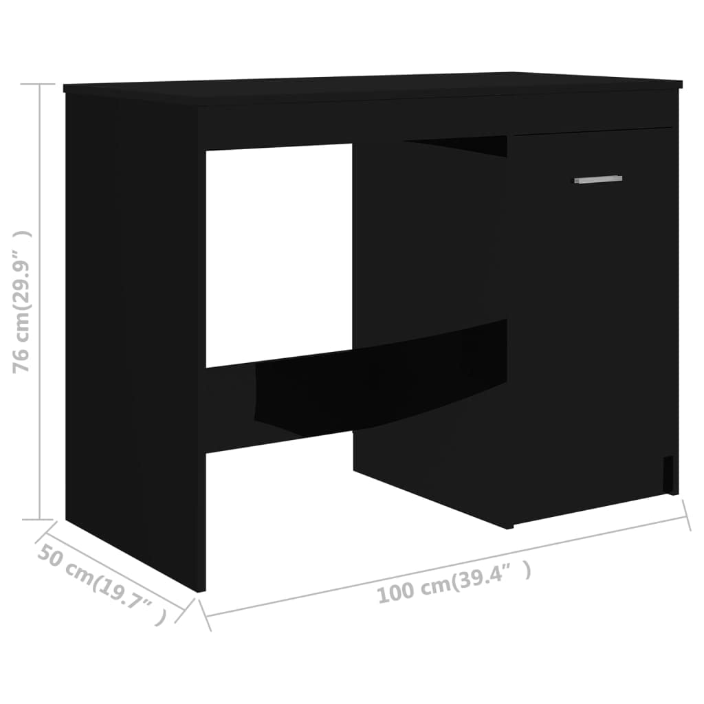 Modern Home Office Desk with Storage - 39.4