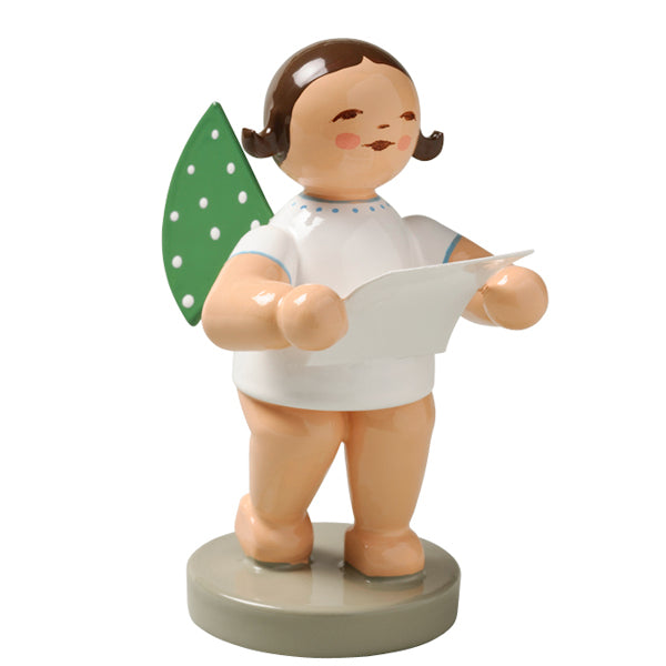 Wendt & Kuhn Angel with Sheet of Music - Handcrafted Wooden Christmas Figurine - Perfect for Holiday Decorations & Gift Giving