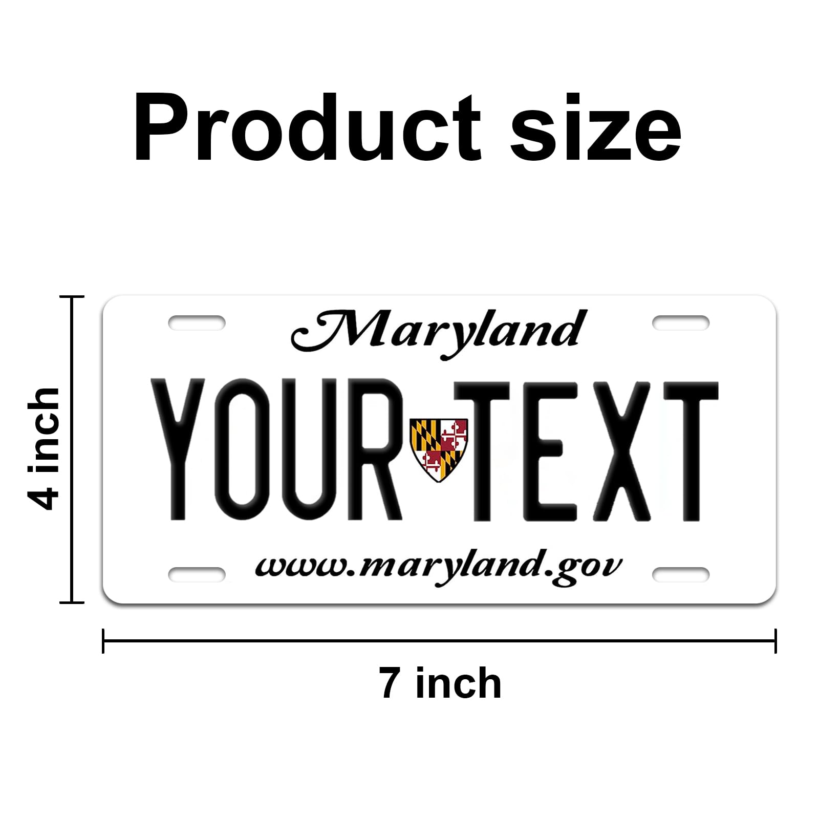 Custom Motorcycle License Plate - Personalized for All 50 States | 7x4 Inch Durable .040 Aluminum Plate for Kids Bikes, Power Wheels, Golf Carts & ATVs | Perfect for Customizing Ride-On Toys, Mini Vehicles & Unique Gifts