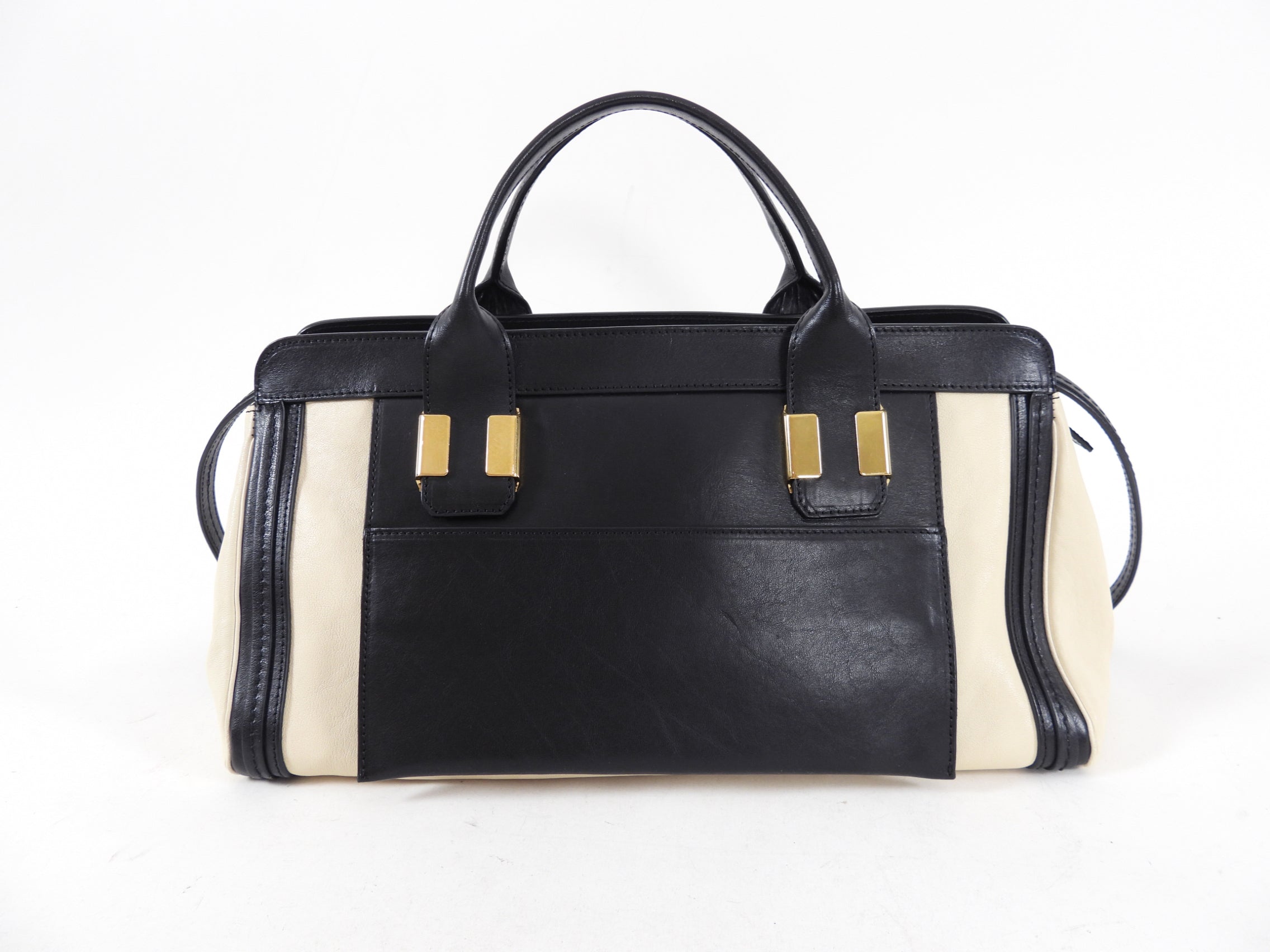 Chloe Alice Ivory and Black Two Tone Shoulder Bag for Women - Elegant Crossbody Purse for Work, Travel & Everyday Use