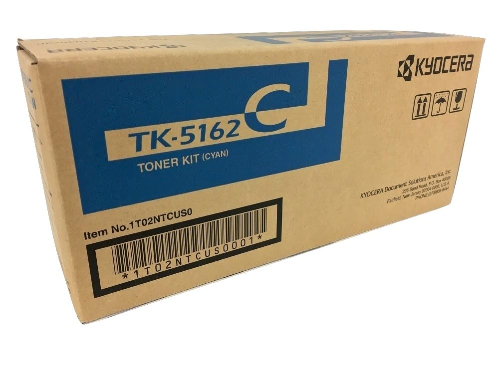 Kyocera TK-5162C Cyan Toner Kit (1T02NTCUS0) - 12,000 Page Yield | Compatible with ECOSYS P7040cdn A4 Color Laser Printer | Ideal for Office Printing, Business Documents & High-Volume Color Output