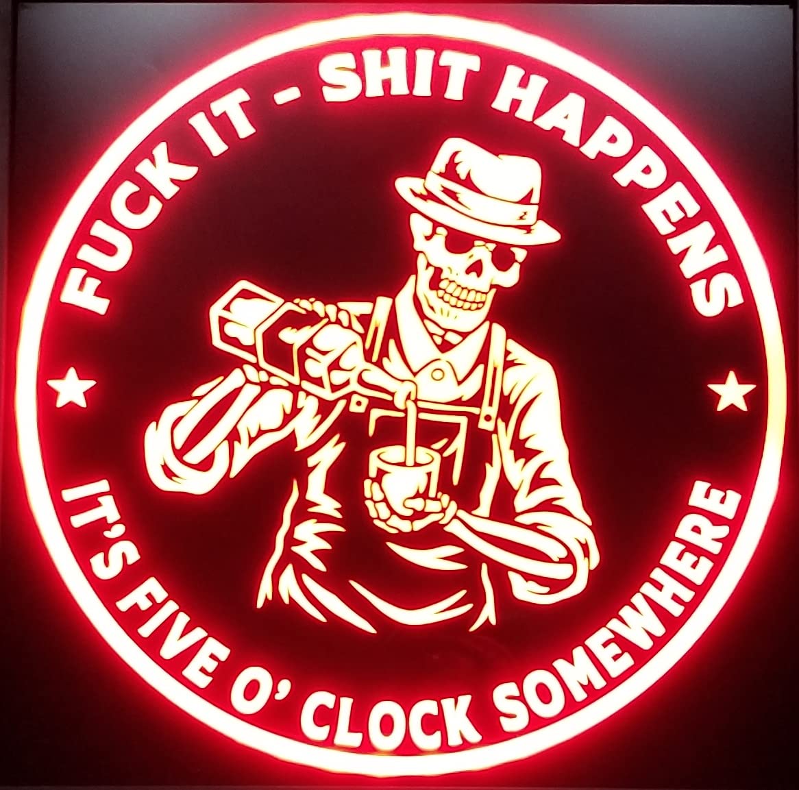 Custom LED Beer & Whiskey Signs - Personalized Bar Name Neon Lights for Man Cave - 12x12 Inches - Perfect for Home Bars, Pubs, and Gifts