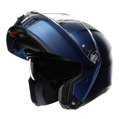 AGV Tourmodular Solid Galassia Matt Blue Motorcycle Helmet - Lightweight & DOT Certified for Street & Touring Riders - Perfect for Commuting, Long Rides & Adventure Motorcycling