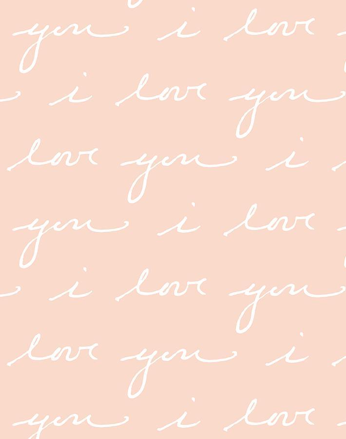 Romantic 'I Love You' Wallpaper by Sugar Paper - Pink Floral Design for Bedroom & Home Decor