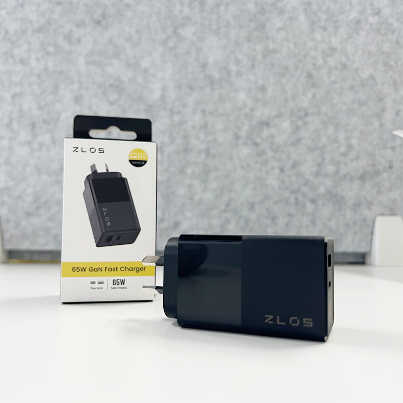 65W GaN Fast Charger with Dual USB-C Ports | PD 3.0 Quick Charge | Compatible with iPhone 15/14, MacBook, Samsung Galaxy | Compact Wall Charger (AU Plug) - Perfect for Travel, Office & Home Use