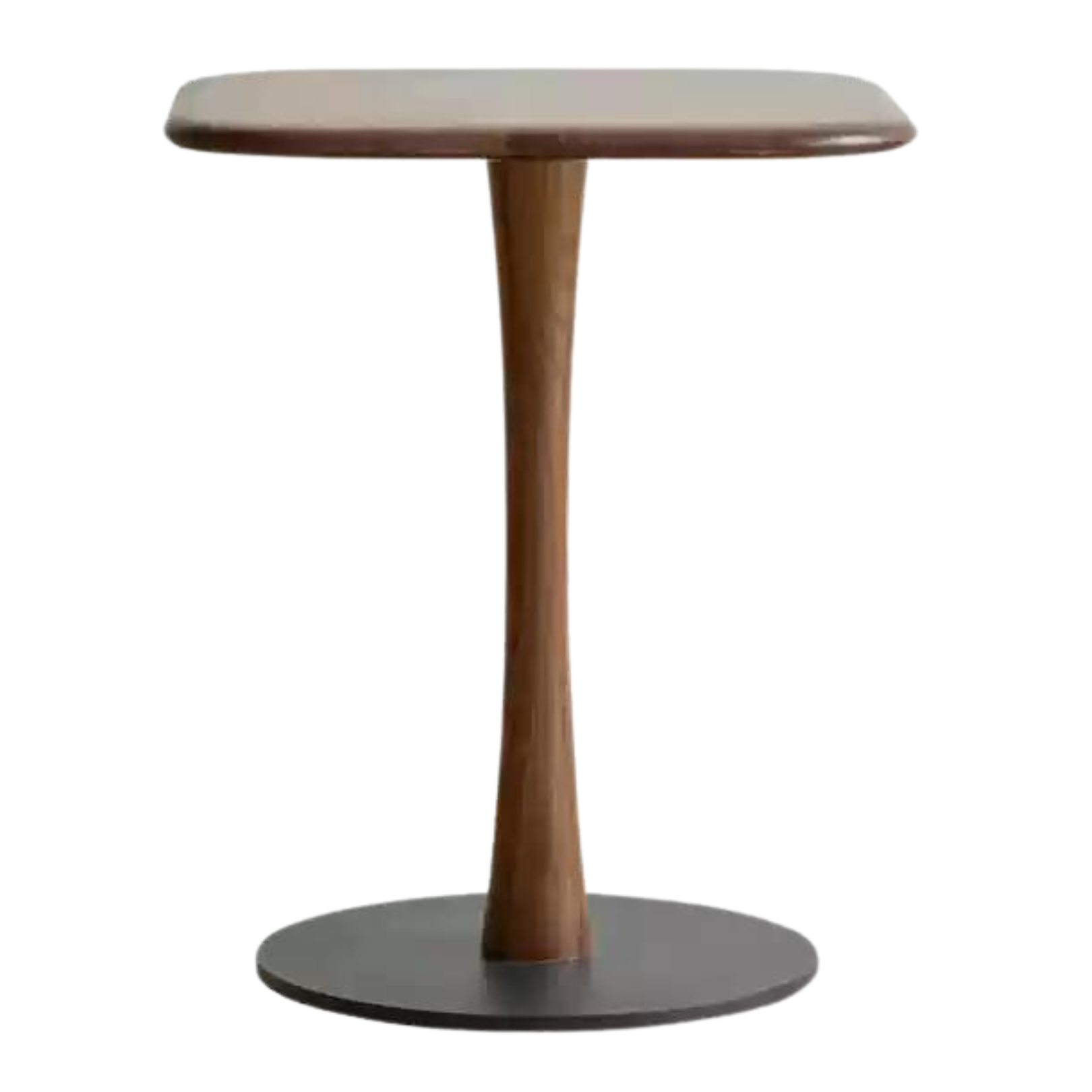 Solid Oak & Black Walnut Small Square Side Table - Handcrafted Wooden End Table for Living Room, Bedroom, or Office Decor