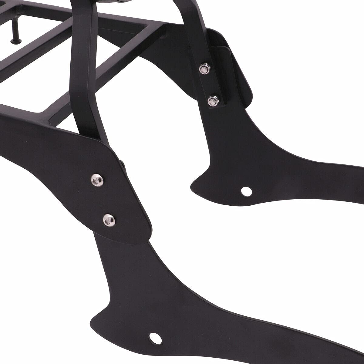 Universal Sissy Bar Backrest & Luggage Rack for Yamaha V Star 1100 XVS1100 Dragstar - Heavy Duty Motorcycle Passenger Seat Support with Storage - Perfect for Long Rides, Road Trips & Touring