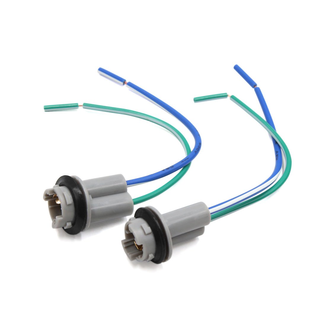 Waterproof T10 W5W 12V DC LED Car Light Wire Harness Socket Connector - 2 Pack for Automotive Interior, Dashboard, and License Plate Lighting