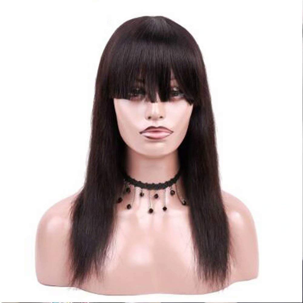 13x6 HD Transparent Lace Front Straight Human Hair Wig - 20 Inch 150 Density Natural Peruvian Hair for Black Women | Daily Wear, Cosplay & Special Occasions