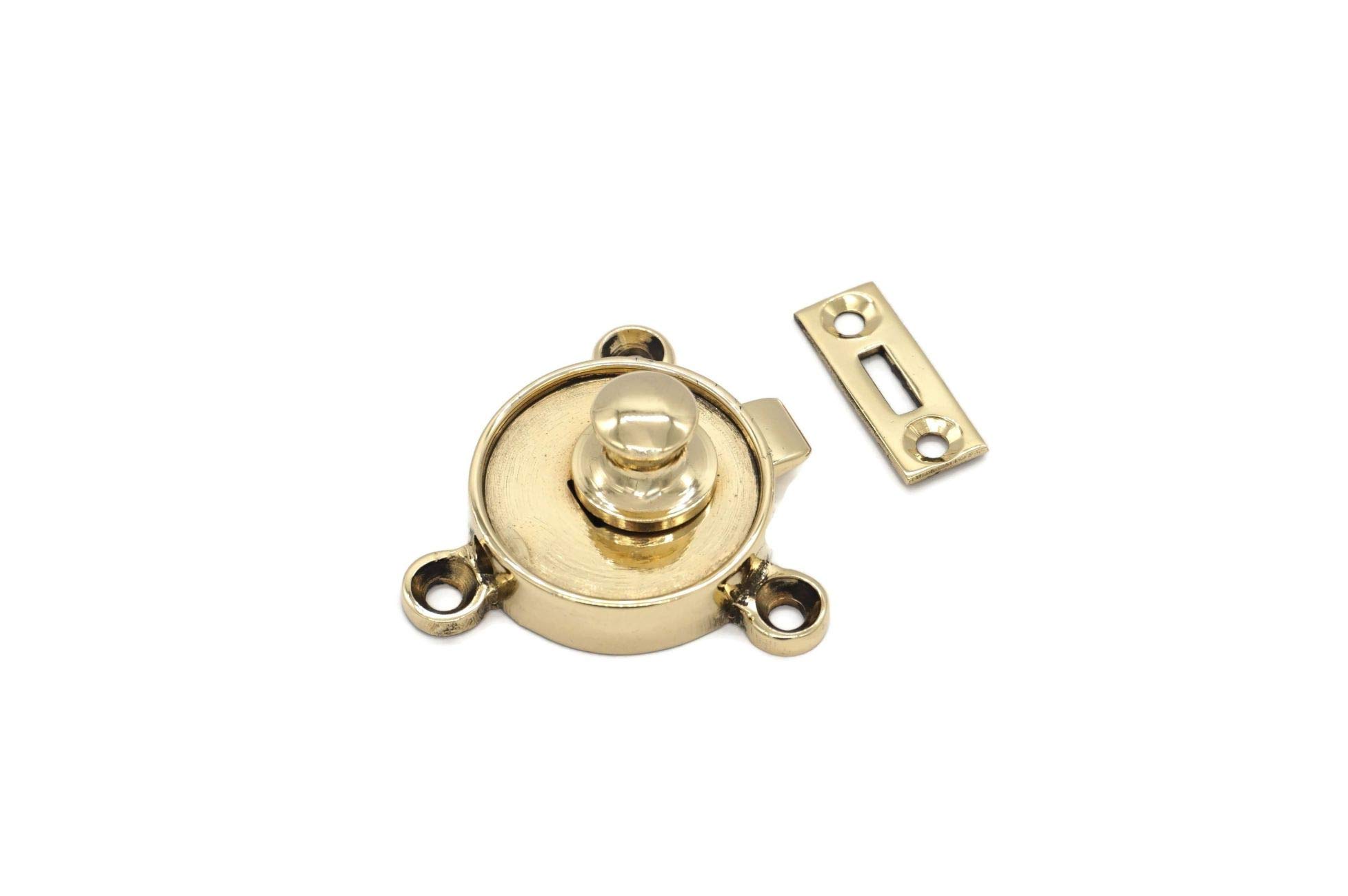 Vintage Solid Brass Table Lock Latch - Polished Antique Tilt Top Table Catch for Drop Leaf, Secretary, and Game Tables - Durable Hardware for Furniture Restoration & DIY Projects