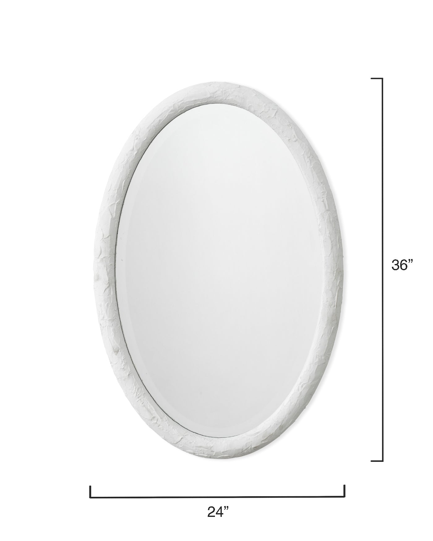 Oval Wall Mirror White - Modern Decorative Bathroom & Bedroom Vanity Mirror - Perfect for Home Decor, Makeup, and Dressing Room