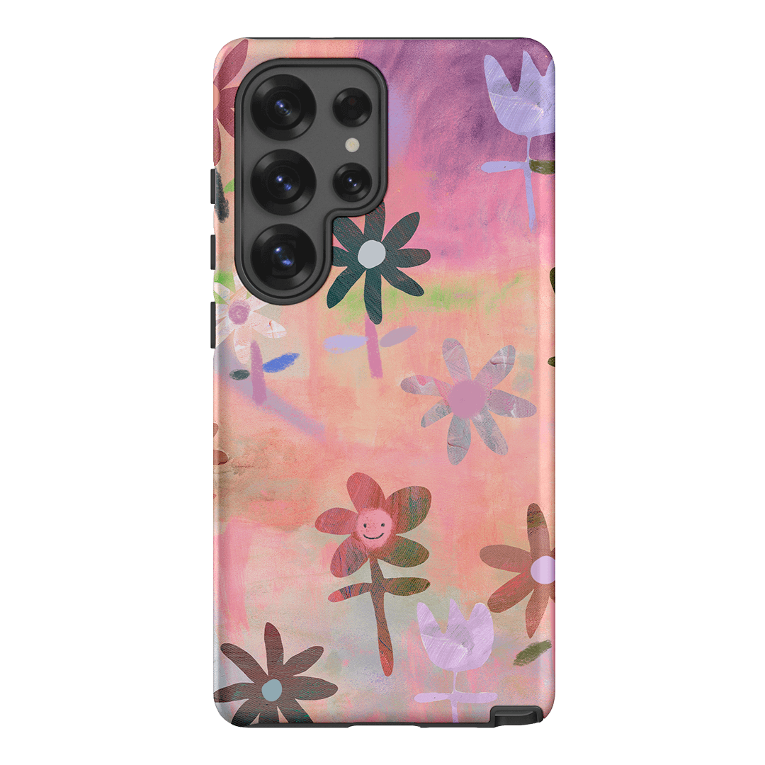 Premium Lazy Daisy Floral Phone Case - Shockproof & Slim Design for iPhone 15/14/13/12/Pro/Max - Perfect for Everyday Use, Travel & Outdoor Activities