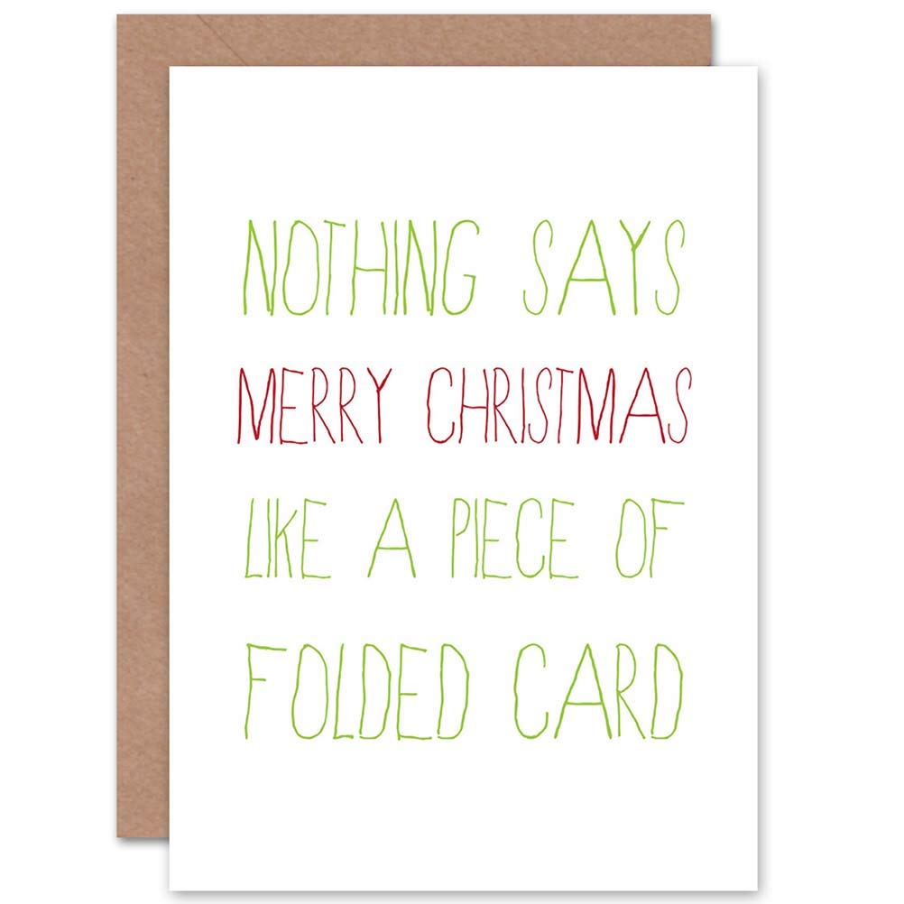 Wee Blue Coo Christmas Card - Funny Stark Reality Check Holiday Greeting Card for Xmas Gifts, Office Party, Secret Santa & Family Gatherings
