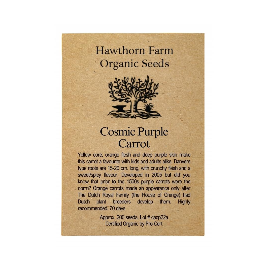 Organic Cosmic Purple Carrot Seeds for Planting - Non-GMO Heirloom Vegetable Seeds for Home Garden - Perfect for Salads, Juicing & Healthy Snacks