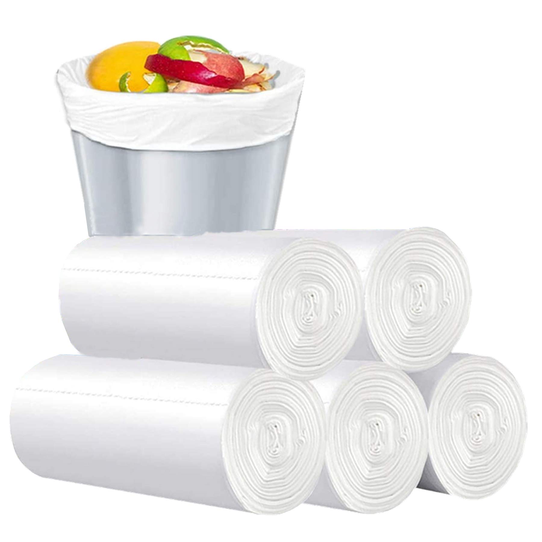 Eco-Friendly Biodegradable Trash Bags - 3 to 5 Gallon Compostable Waste Bags for Bathroom, Bedroom, Office | Small Trash Can Liners for Sustainable Waste Disposal & Home Organization