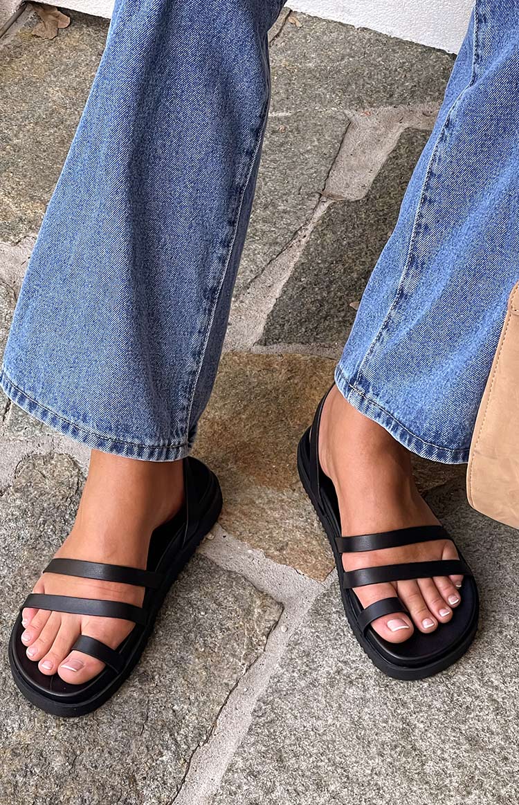 Billini Astrid Black Sandals for Women - Comfortable Strappy Heeled Sandals - Perfect for Summer, Beach, and Casual Outings