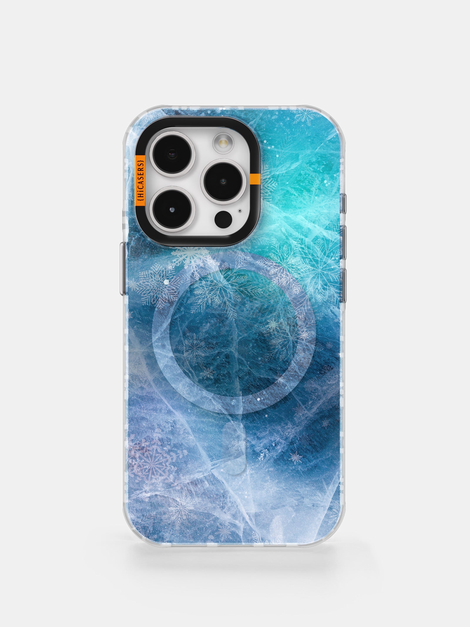Frosted Pattern Shimmering Phone Case - Icy Blue Protective Cover for iPhone & Samsung | Elegant & Durable for Everyday Use & Special Occasions