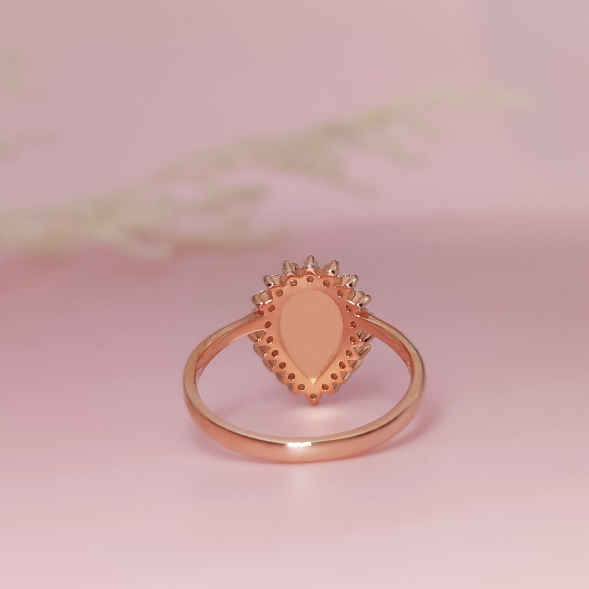 Sterling Silver Teardrop Halo Cremation Ashes Ring - DIY Memorial Jewelry Kit for Loved Ones | Perfect for Remembrance, Gifts & Keepsakes