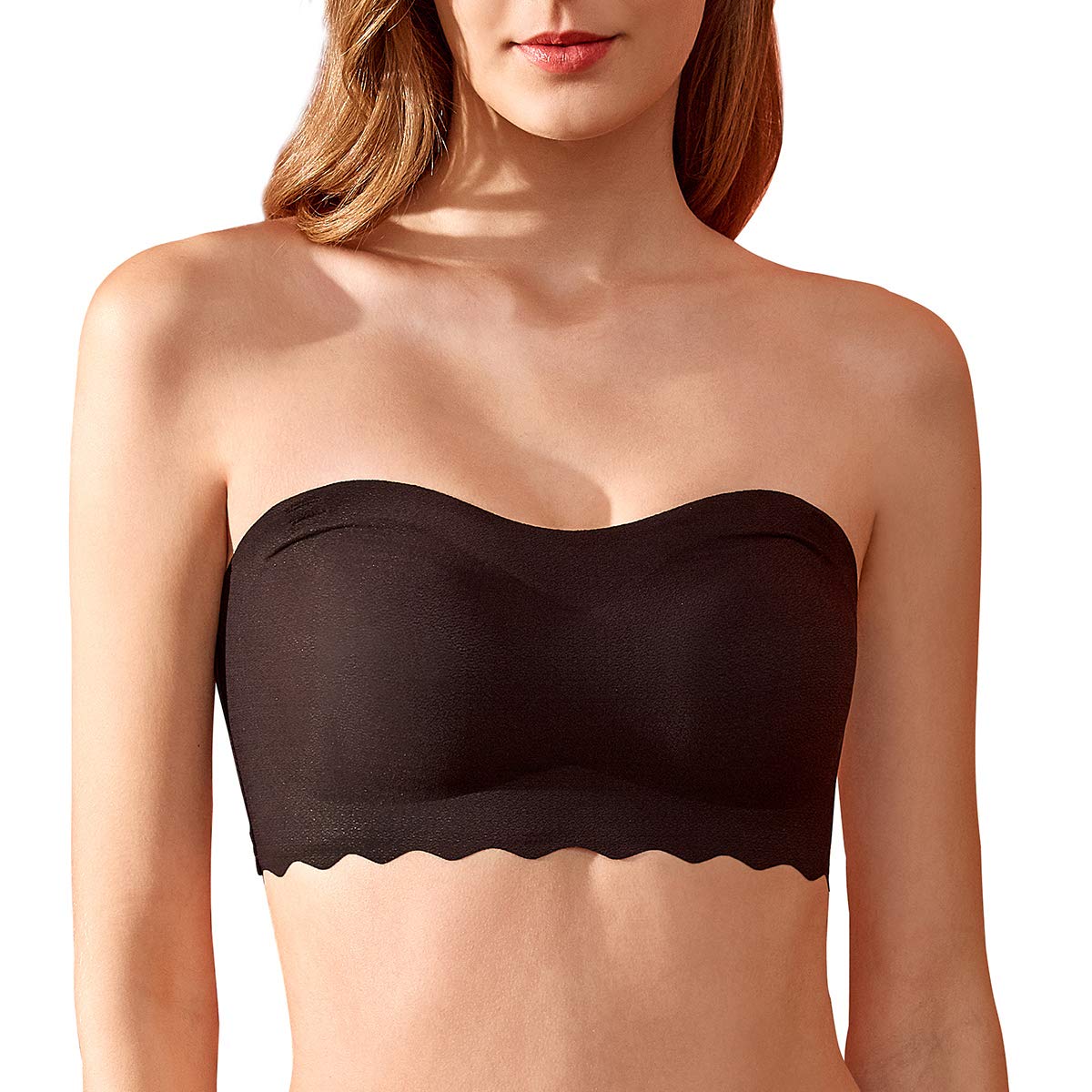 Push Up Bandeau Bra for Women - Strapless Convertible No Wire Lift Up Bra - Perfect for Weddings, Evening Dresses & Everyday Wear