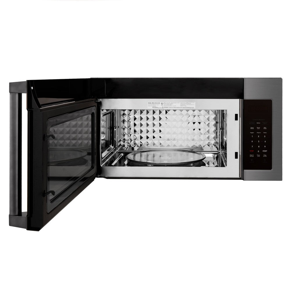 ZLINE 30-inch Black Stainless Steel Kitchen Package - Dual Fuel Range & Over-the-Range Microwave (3KPR RABOTRH30) | Premium Appliance Bundle for Modern Kitchens | Perfect for Home Renovations & Chef-Inspired Cooking Spaces