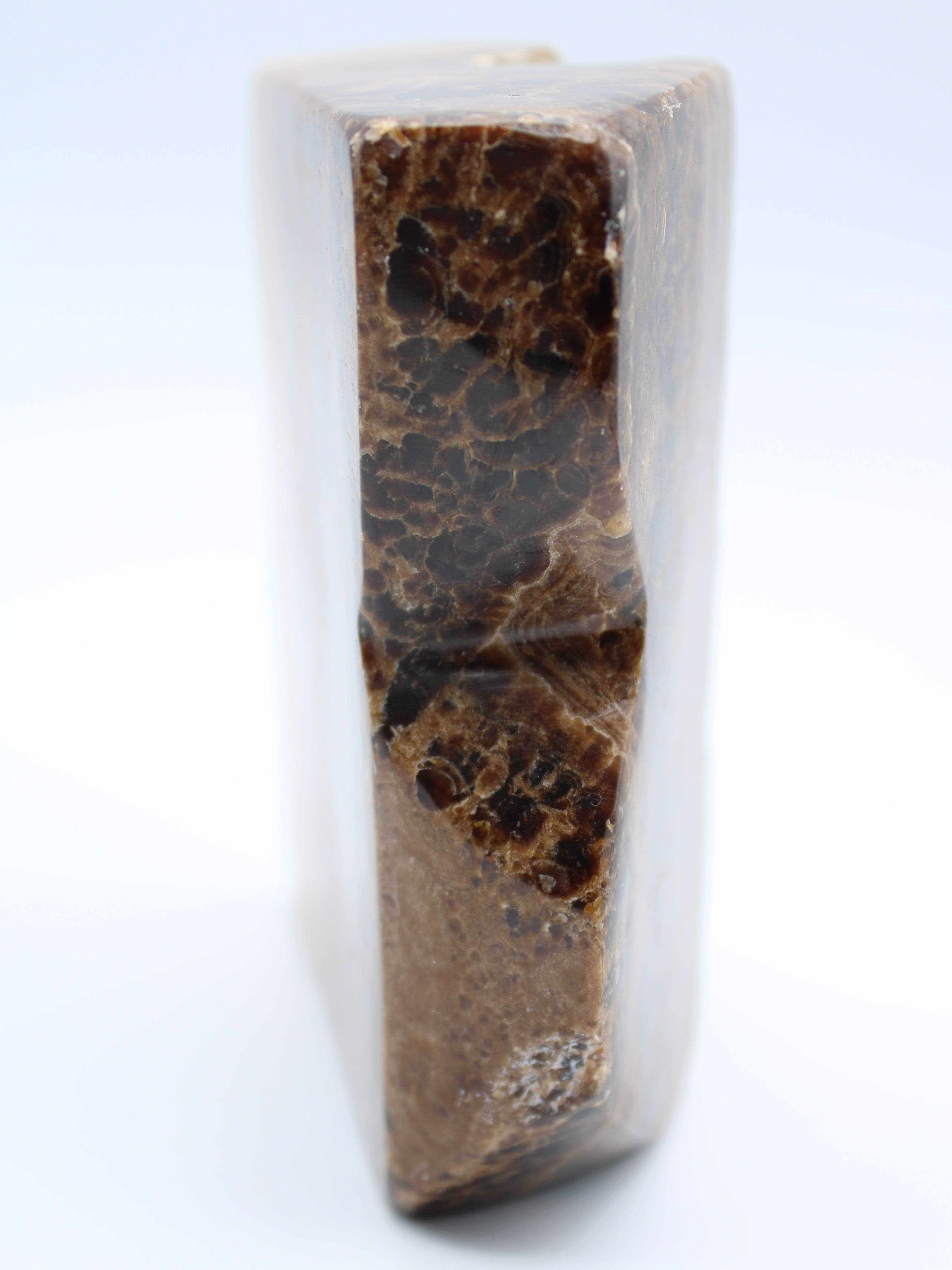 Natural Brown Onyx Free Form Stone - Healing Crystal for Meditation, Yoga & Home Decor | Raw Onyx Slab for Spiritual Energy & Chakra Balancing