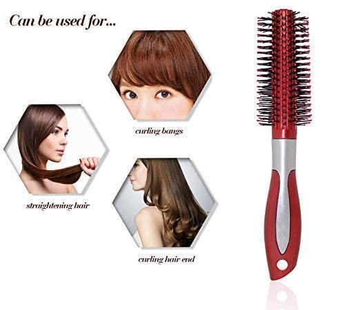 APOEM Professional Hair Dryer with Round Brush Comb Set - 2 Piece Styling Kit for Men & Women (Multicolor) - Perfect for Salon, Home & Travel Use