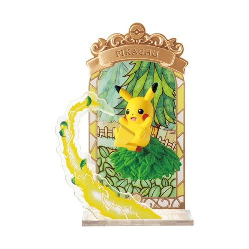 Pokemon Stained Glass Collection - 3 Inch Re-Ment Collectible Figures for Display & Gifts (Perfect for Home Decor, Office Desk, and Anime Fans Collection)
