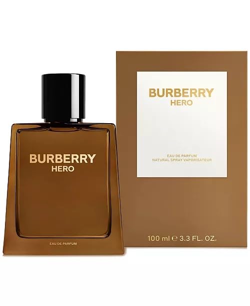 Burberry Hero Cologne for Men - Eau de Parfum Spray 3.3 oz (100ml) | Fresh Woody Scent | Day & Night Wear | Office & Date Fragrance