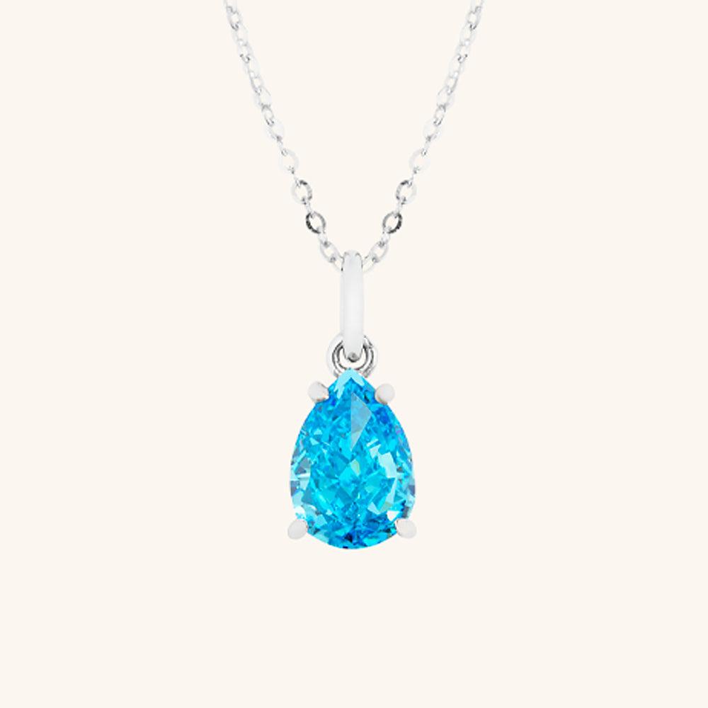 Elegant Vibrant Water Drop Pendant Necklace for Women - Dainty Crystal Jewelry Gift for Birthday, Anniversary & Valentine's Day - Perfect for Parties, Weddings & Special Occasions