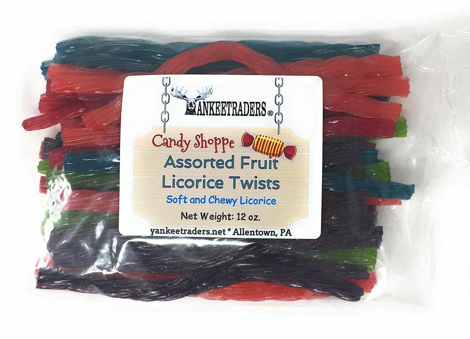 YANKEETRADERS Assorted Fruit Flavored Licorice Twists - 12 oz Resealable Bag - Perfect for Snacking, Parties & Movie Nights