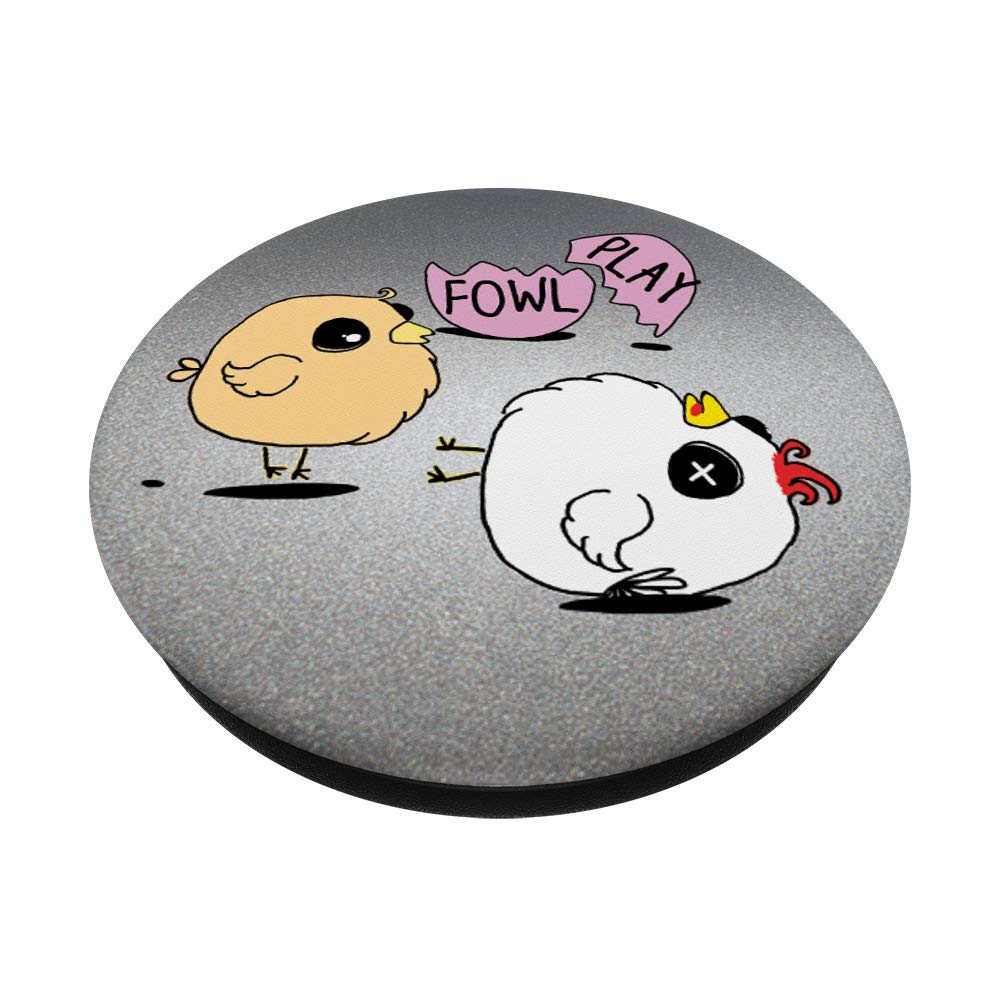 Funny Kawaii Chicken Bird Puns PopSockets - Cute Cartoon Phone Grip & Stand for iPhone, Samsung & Tablets | Perfect for Work, School & Travel Accessories