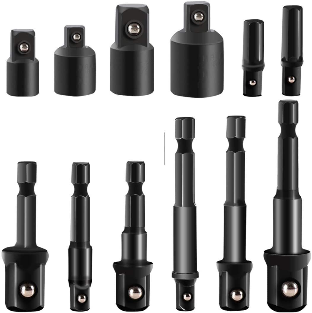 36pcs Impact Extension & Socket Adapter Set - 1/4-Inch Hex Shank Drill Bit Extensions - CR-V Steel for Automotive Repair & DIY Projects