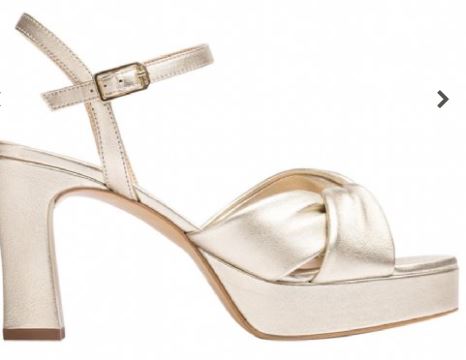 UNISA Onoa Gold Platform Sandal for Women - Comfortable High Heel Summer Dress Sandals with Cushioned Footbed | Perfect for Weddings, Parties & Beach Vacations