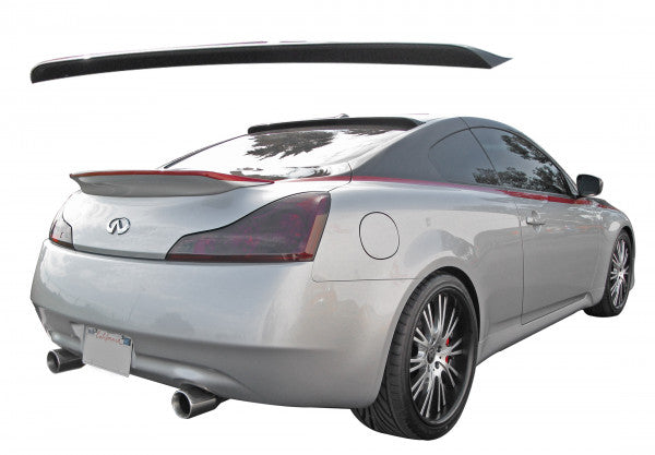 2008-2013 Infiniti G37 Coupe Rear Roof Spoiler - KB11924 - High Performance Carbon Fiber Trunk Lip for Enhanced Aerodynamics & Sporty Style - Perfect for Car Enthusiasts & Street Racing
