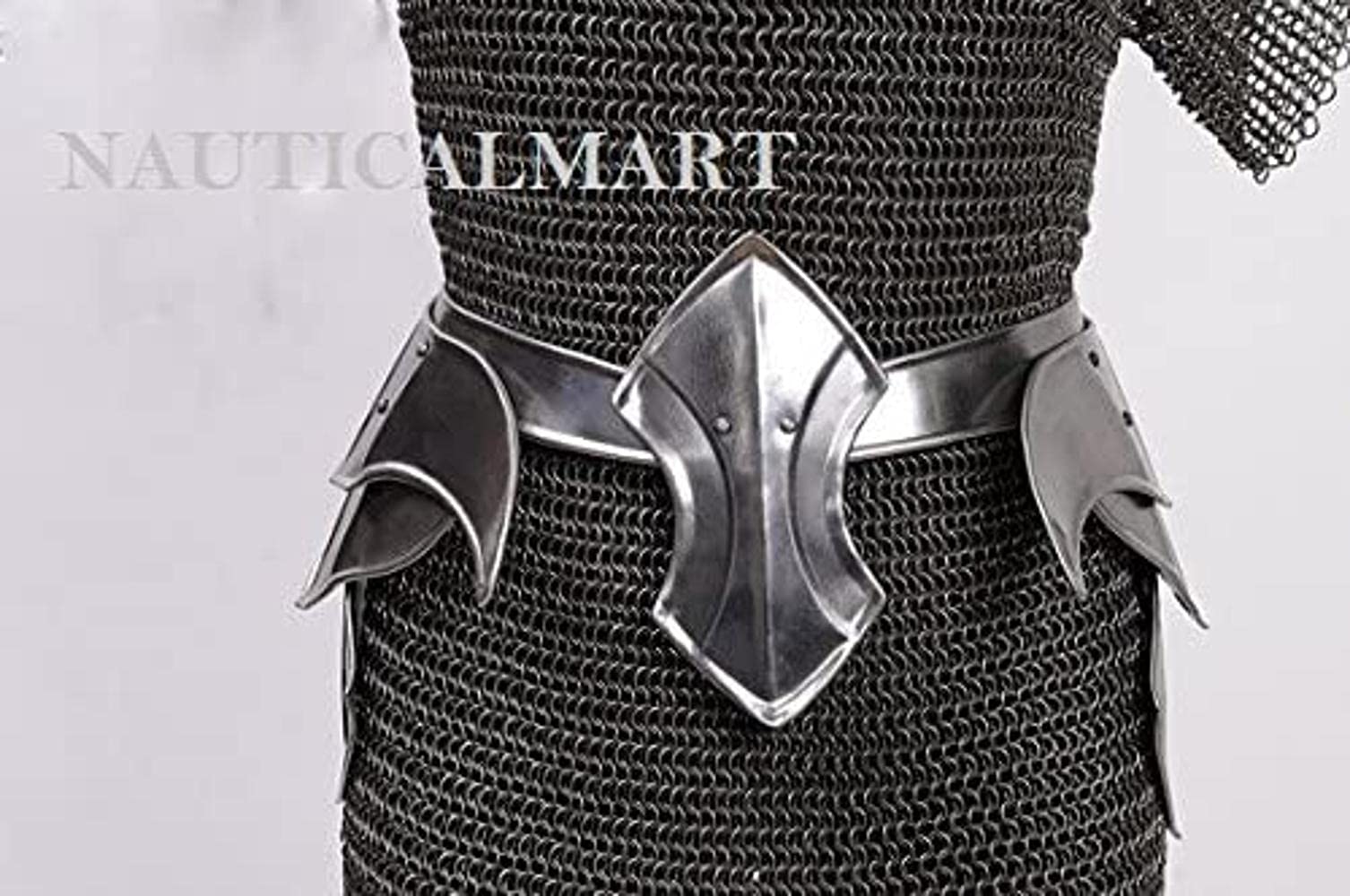 NauticalMart Women's LARP Armor - Fantasy Warrior Princess Steel Armor Set with Skirt | Medieval Cosplay, Renaissance Faire, Halloween Costume & Role Playing Game (RPG) Gear