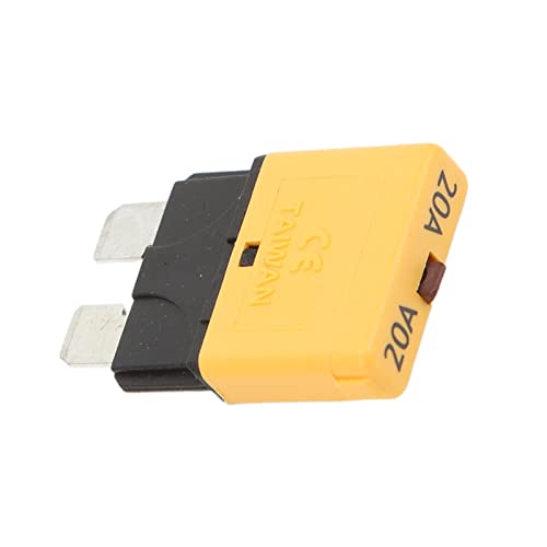 High Amp Yellow Blade Fuses - 12V/24V Manual Reset Circuit Breaker for Automotive, Marine & RV Overcurrent Protection | Durable Low Voltage Fuses for Cars, Trucks, Boats & Power Equipment