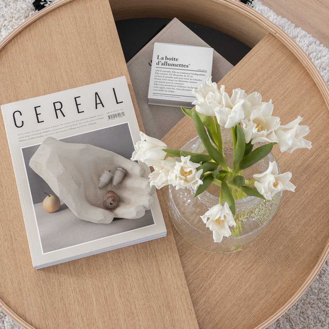 Modern Arc Coffee Table - Mid-Century Style Wooden Living Room Furniture for Home Decor | Perfect for Small Spaces, Apartments & Lounge Areas