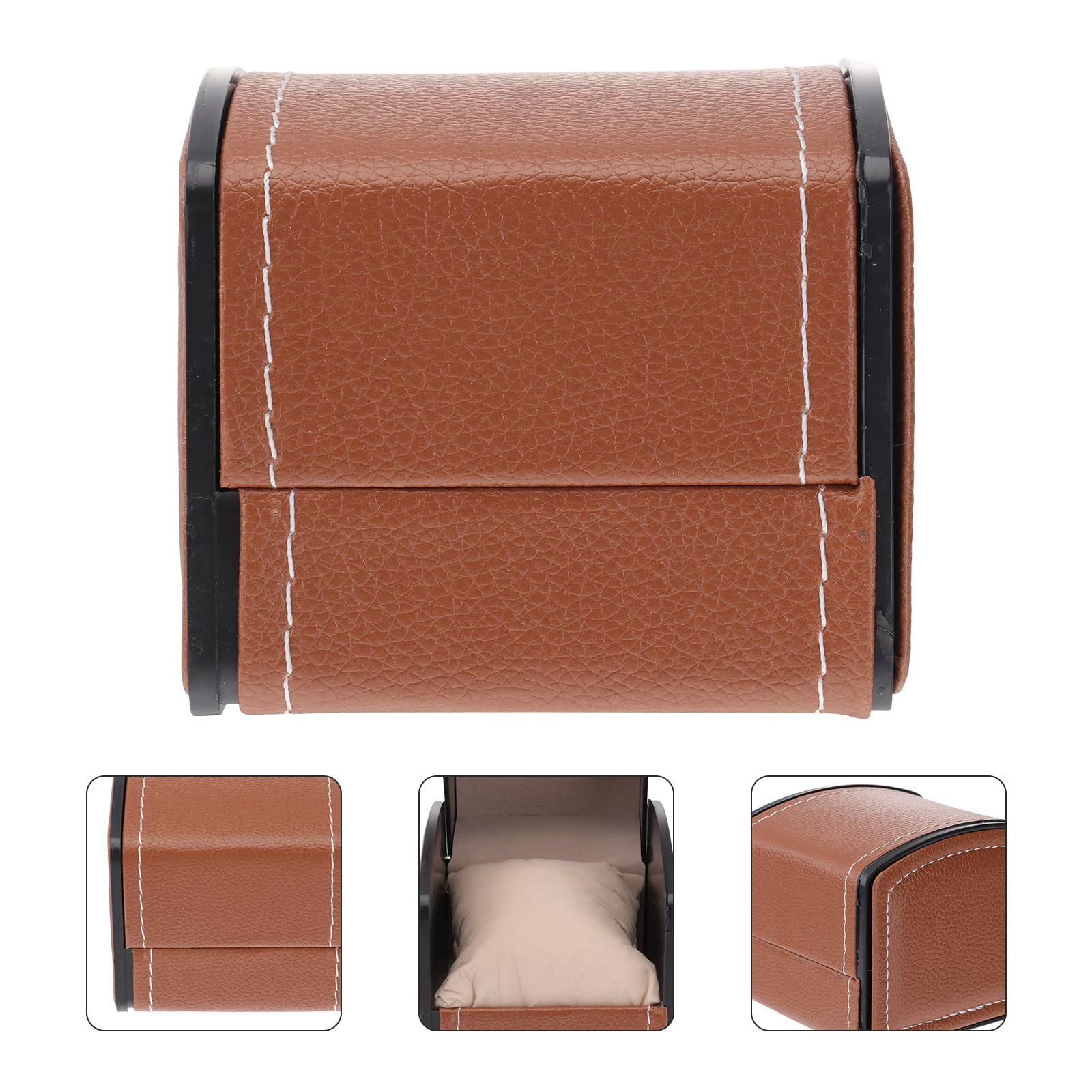 Premium PU Leather Single Watch Box - Stylish Wristwatch Display Case & Jewelry Organizer for Men & Women | Perfect for Travel, Gifts, and Watch Collection Storage