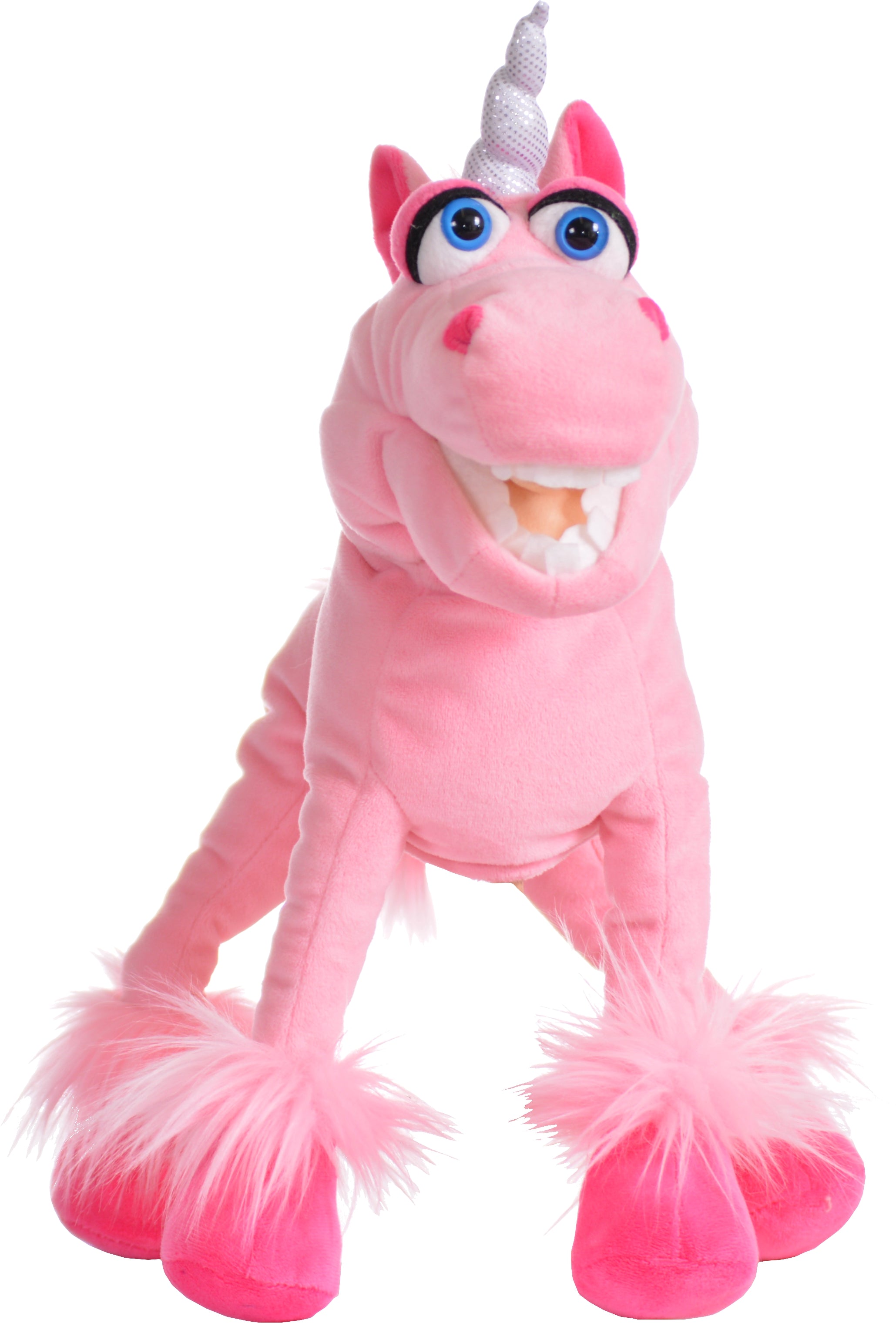 41cm Mysty Pink Unicorn Hand Puppet - Soft Plush Toy for Kids, Storytelling & Interactive Play - Perfect for Birthday Gifts, Classroom Activities & Imaginative Playtime