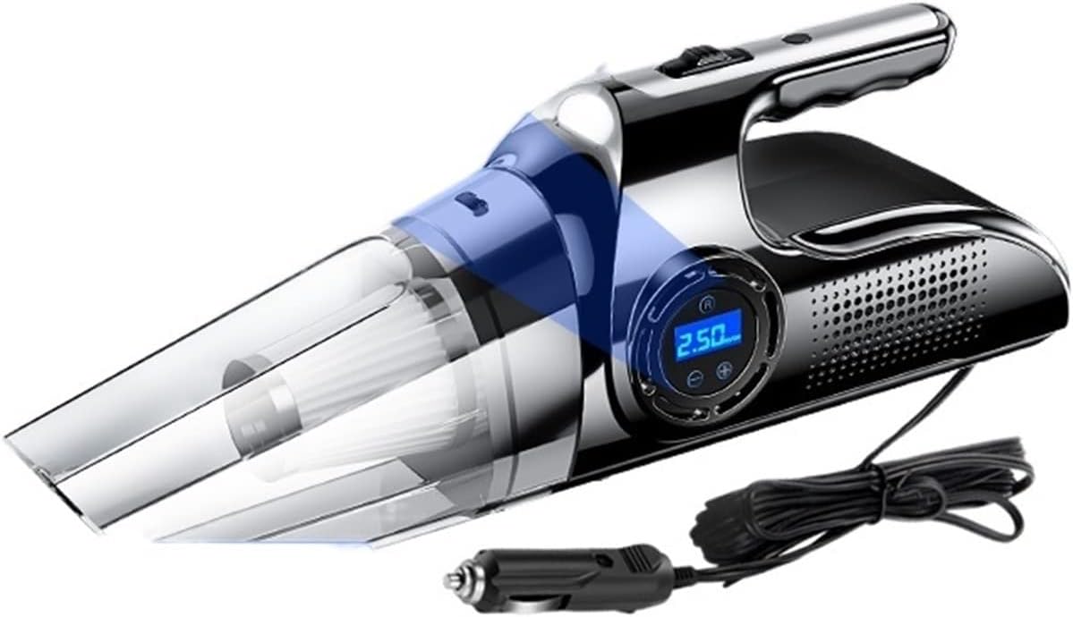 Milex Air O Vac 5-in-1 Wet/Dry Vacuum Cleaner with Air Pump, LED Emergency Light & LCD Display - Portable for Home, Car, Camping and Emergency Power Outages