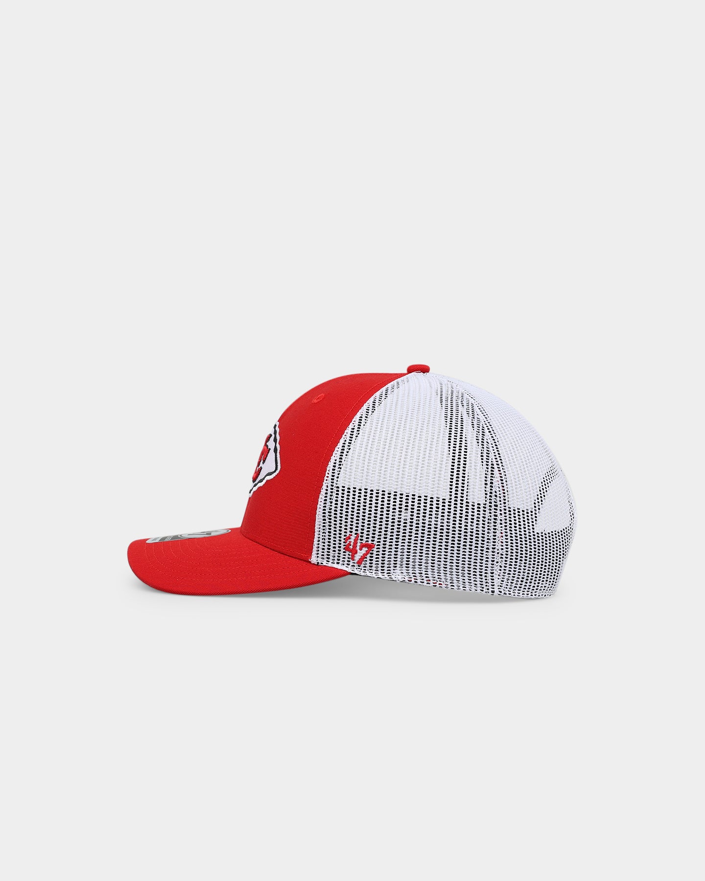Kansas City Chiefs 47 Brand Trucker Snapback Hat - Red Adjustable Baseball Cap for Men & Women - Perfect for Game Day, Sports Events & Casual Wear