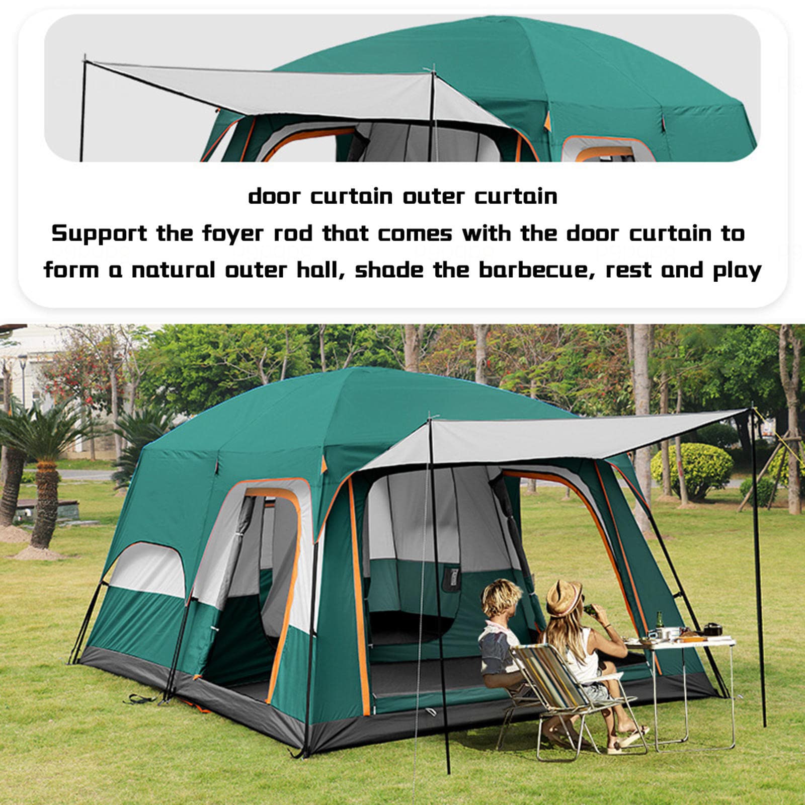 Waterproof & Insect-Proof Pop Up Tent for 5-8 Person Camping - Lightweight Backpacking Tent for Hiking, Outdoor Adventures & Family Trips
