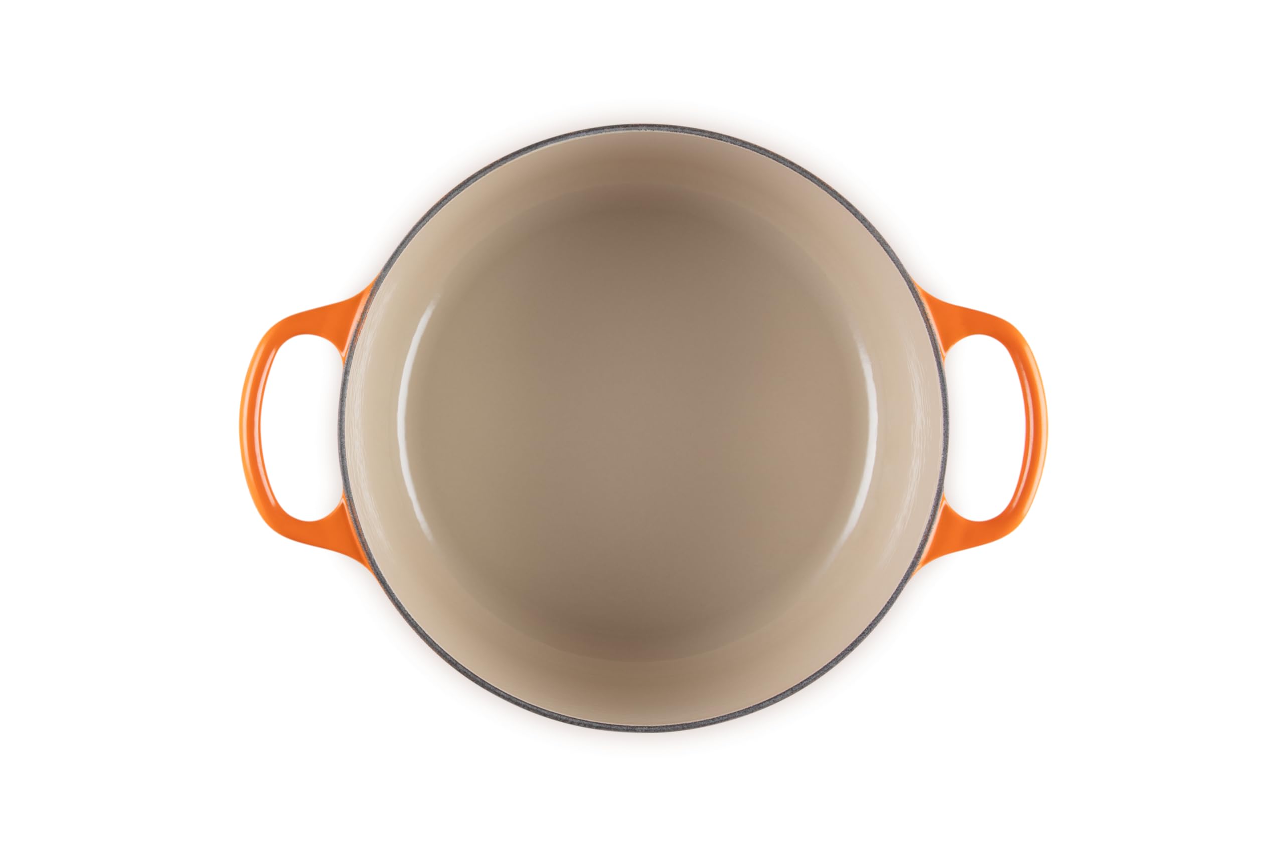 Le Creuset Signature Enameled Cast Iron Dutch Oven 4.5 Quart Round Pot - Flame Color for Braising, Roasting & Baking - Perfect for Soups, Stews & Family Dinners