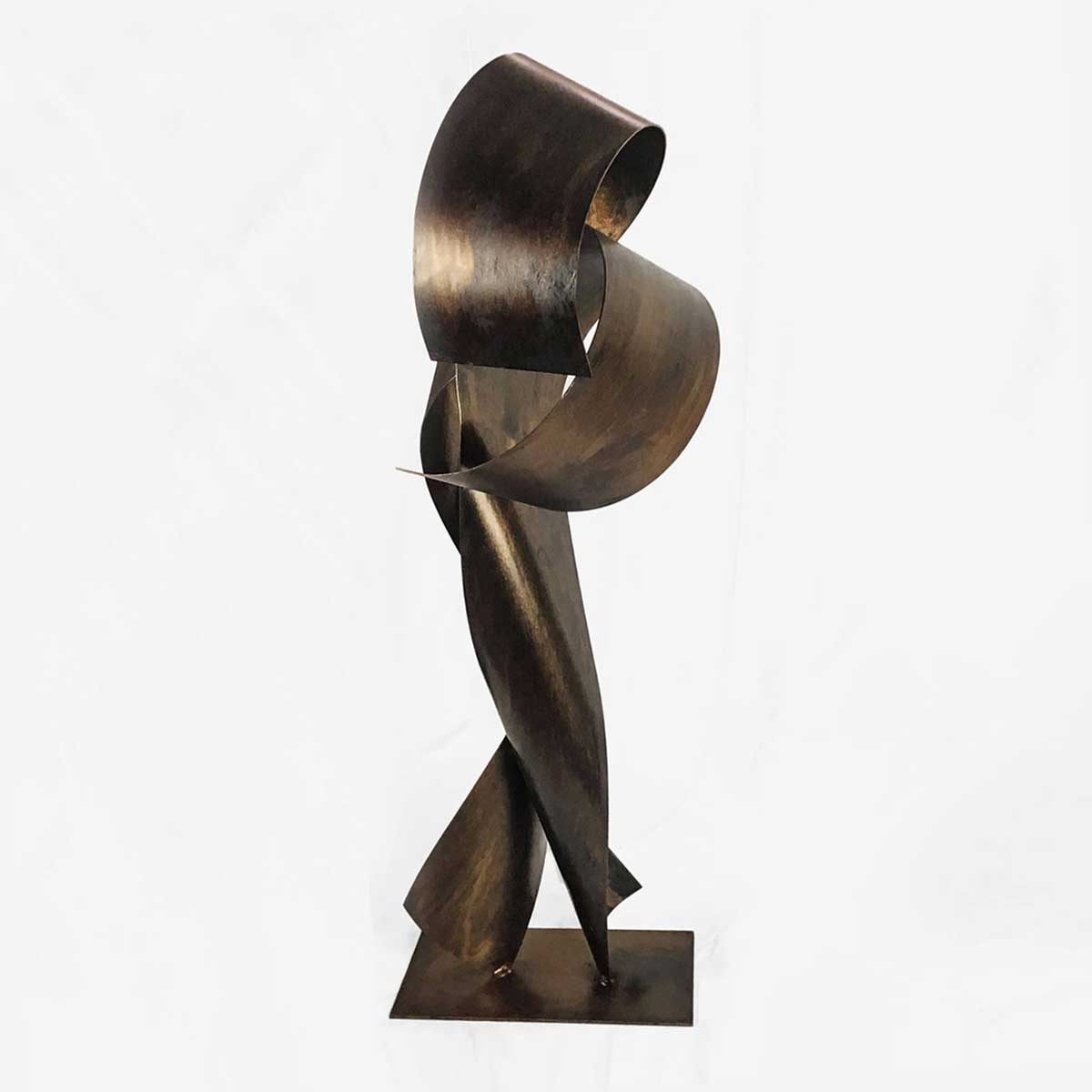 Elegant Iron Sculpture for Home Decor - Minimalist Art Piece for Living Room, Office & Garden - Perfect for Meditation Spaces & Zen Interiors